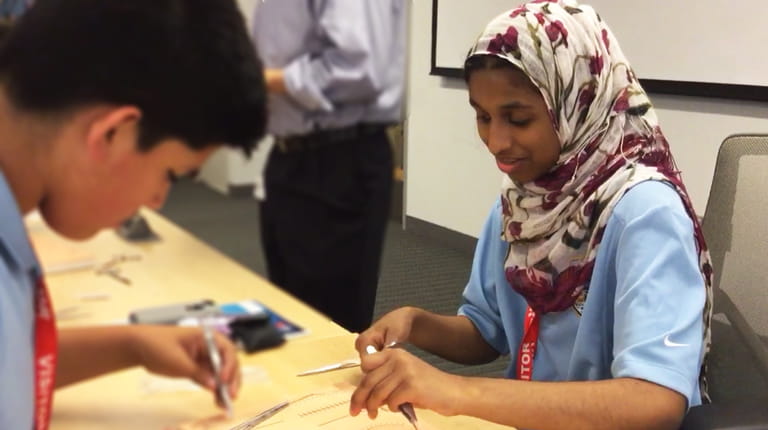 Raisa Sabiha pictured at a STEM mentoring event